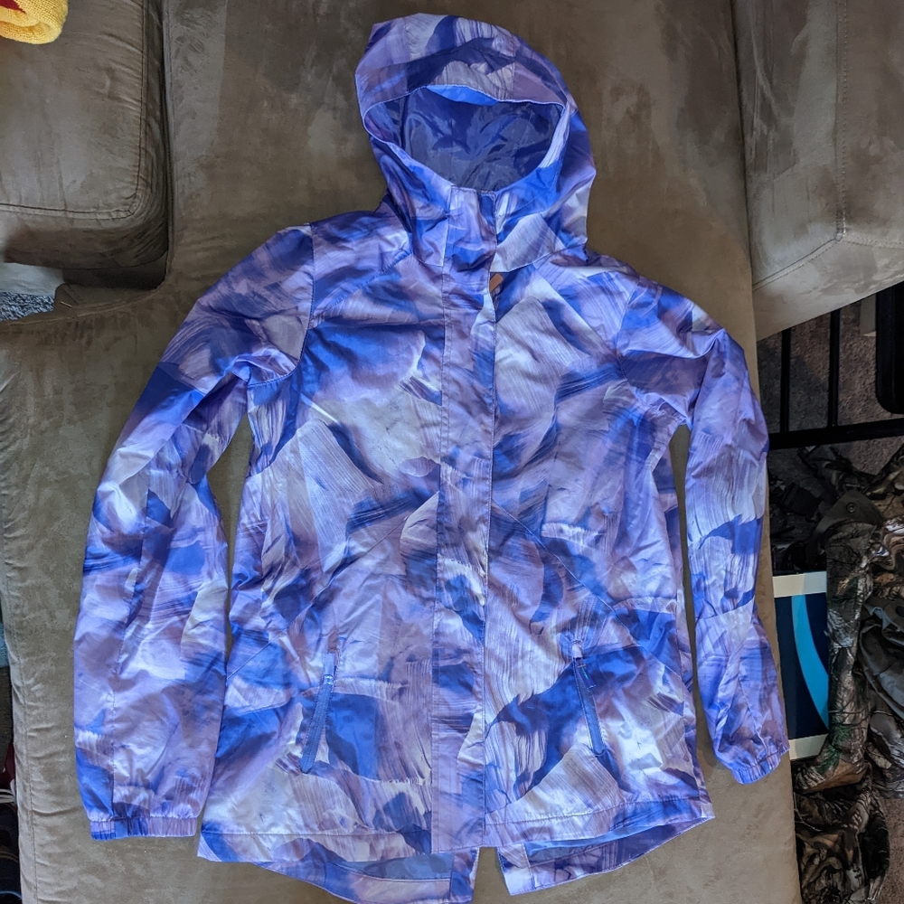 Girls Champion Hooded Rain Jacket Purple
